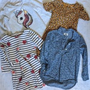 Lot of 4 long sleeve dresses, H&M, old navy